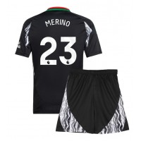 Echipament fotbal Arsenal Mikel Merino #23 Tricou Deplasare 2024-25 pentru copii maneca scurta (+ Pantaloni scurti)